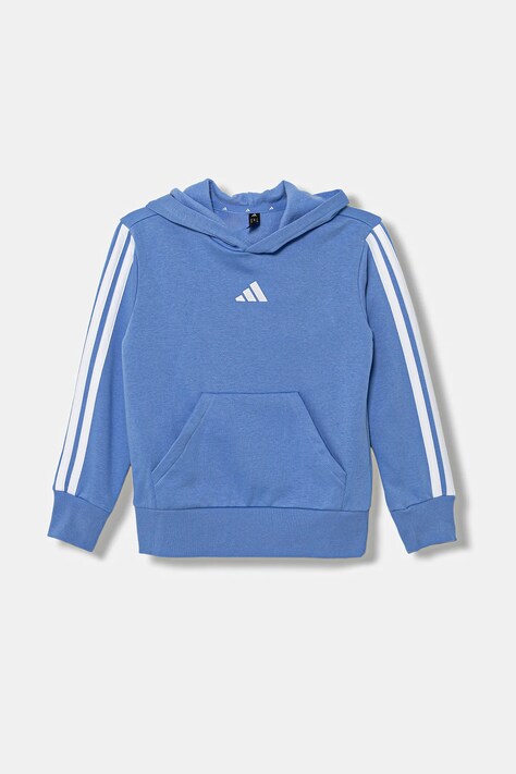 Dětská mikina adidas modrá barva, s kapucí, s aplikací, JN2424
