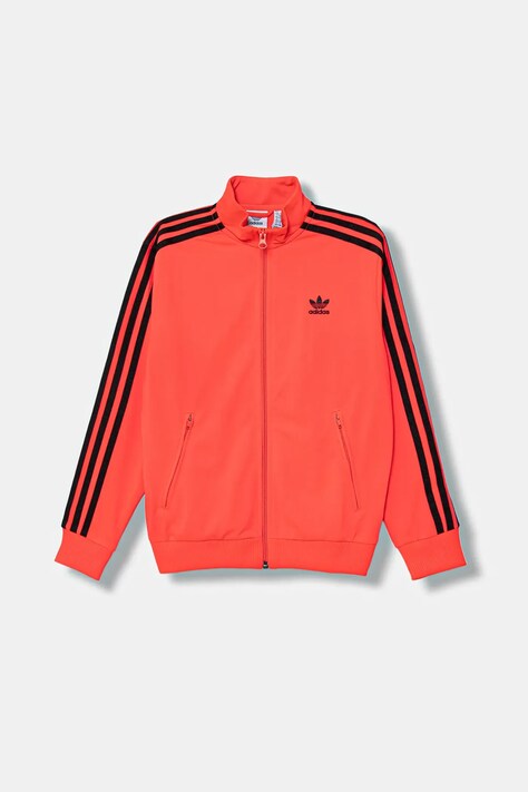 adidas Originals bluza dziecięca kolor czerwony z aplikacją JV8585