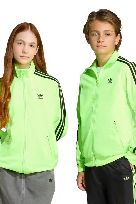 Детски суичър adidas Originals в зелено с апликация JV8586