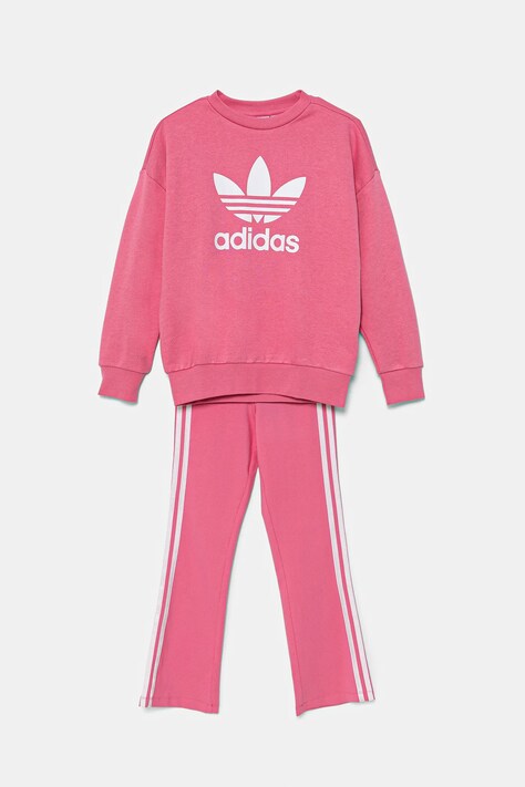 Otroška trenirka adidas Originals roza barva, JY3741