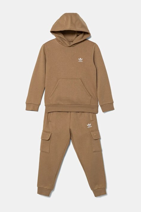 Otroška trenirka adidas Originals zelena barva, JY4878