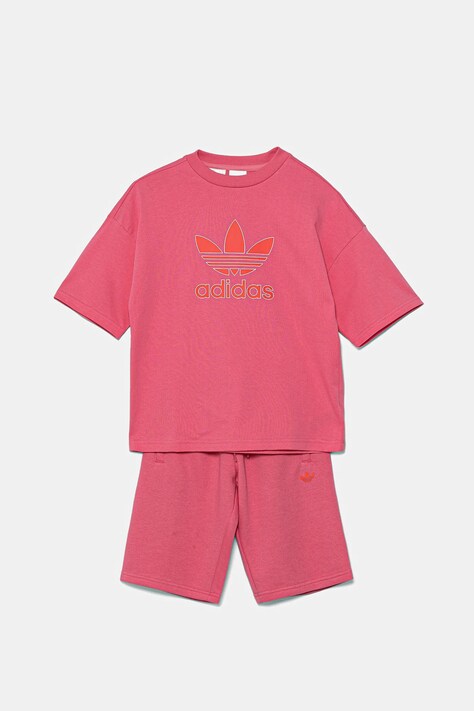 Pamučna dječja trenirka adidas Originals boja: ružičasta, KA0222
