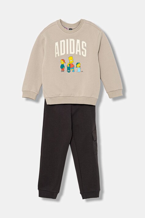 Παιδική φόρμα adidas χρώμα: καφέ, JL9197