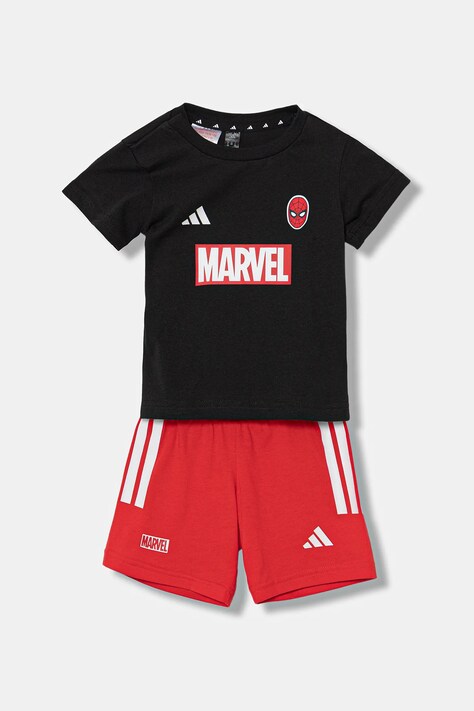 Παιδικό βαμβακερό σετ adidas Marvel χρώμα: κόκκινο, JW9968