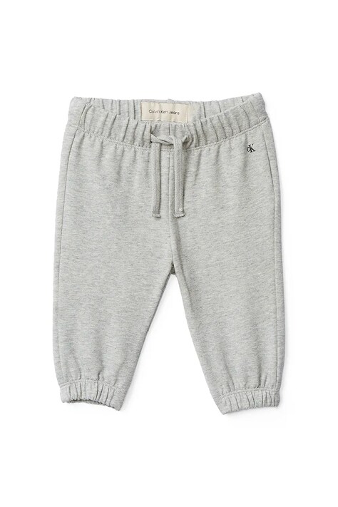 Дитячі спортивні штани Calvin Klein Jeans колір сірий меланж IN0IN00330