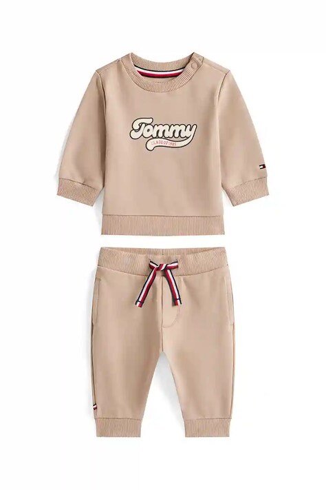 Cпортивний костюм для немовлят Tommy Hilfiger колір коричневий KN0KN02109