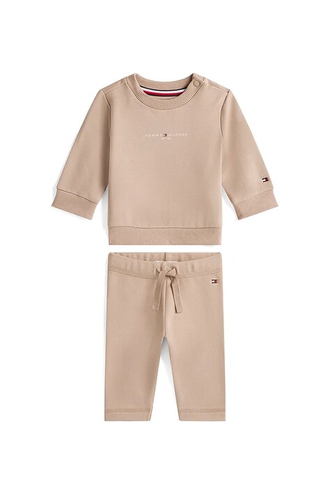 Бебешки анцуг Tommy Hilfiger в кафяво KN0KN02117
