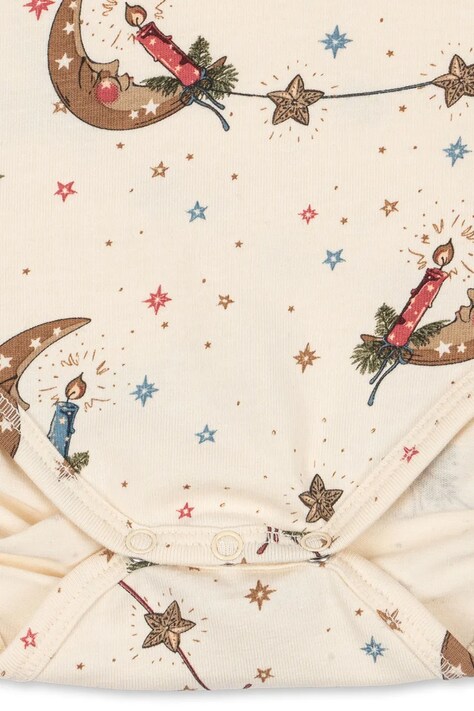 Konges Sløjd komplet niemowlęcy BASIC BODY/PANTS SET GOTS kolor beżowy KS104215