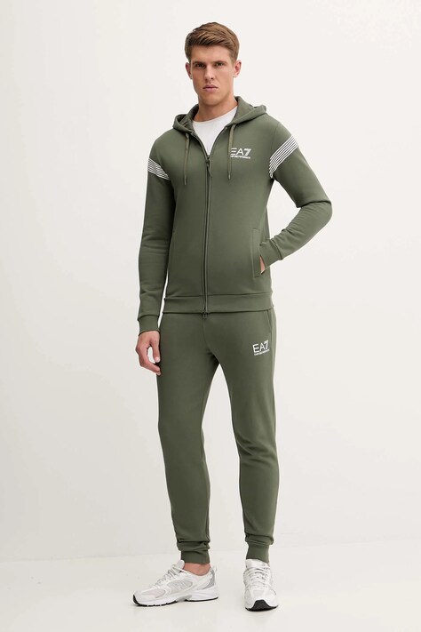 EA7 Emporio Armani tuta da ginnastica uomo colore verde AF10377-7M000967