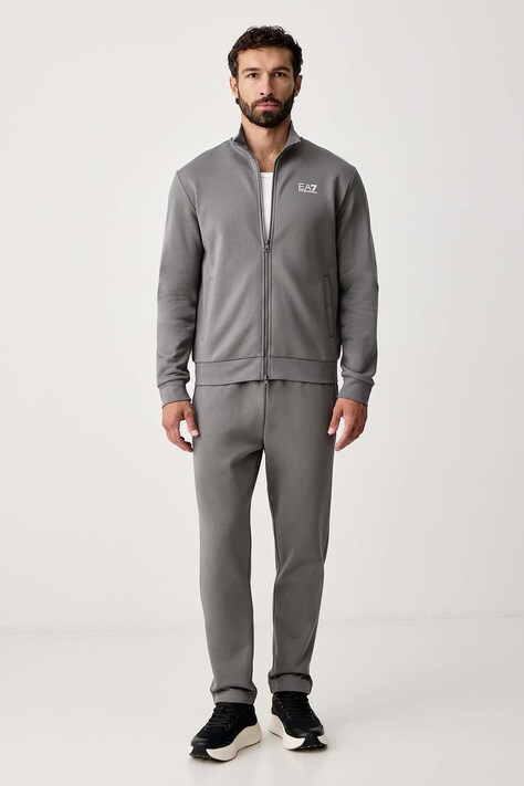 EA7 Emporio Armani Komplet dresowy męski z bawełną szary PJVTZ.8NPV67