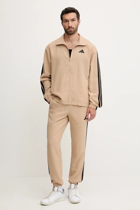 Tepláková souprava adidas Essentials pánská, béžová barva, JX3149