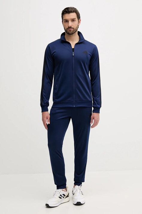 Tepláková souprava adidas 3-Stripes pánská, tmavomodrá barva, KB7657