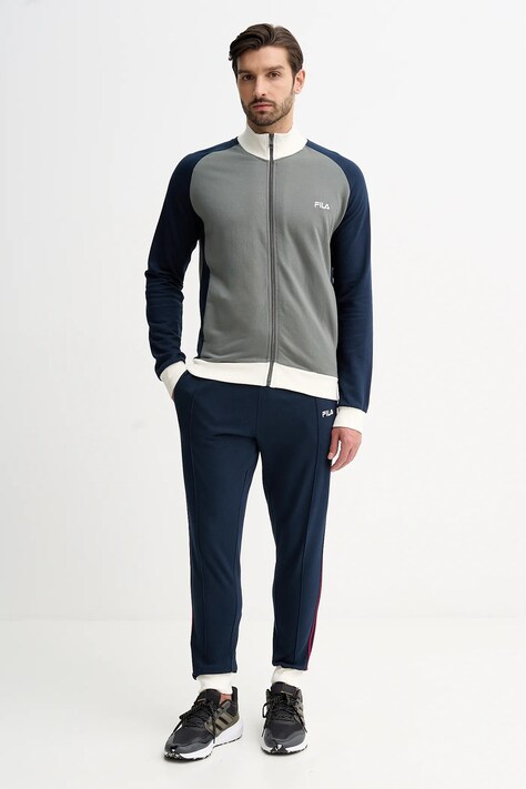 Fila dres bawełniany męski kolor zielony FPW1227