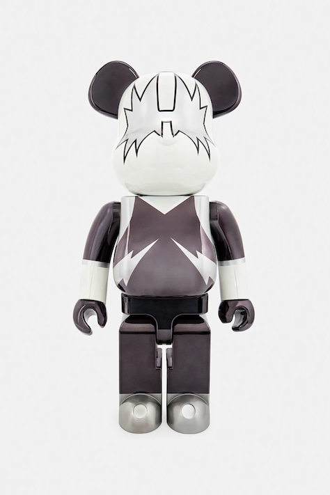 Medicom Toy decorative figurine Be@rbrick KISS Space Man Chrome Ver. 1000% gray color KISS.SPACE.MAN.1000