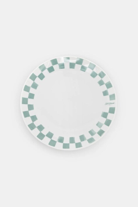 Tanjur Café Kitsuné Checkerboard Porcelain Desert Plate boja: bijela, PU08102O0010