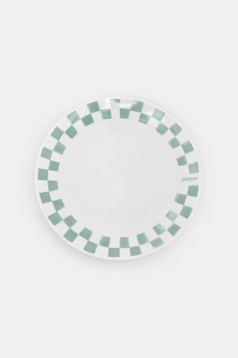 Café Kitsuné talerz Checkerboard Porcelain Desert Plate kolor biały PU08102O0010