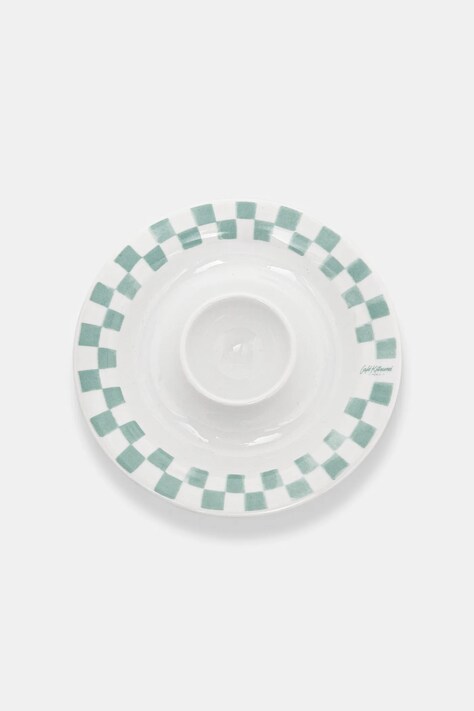 Čašica za jaje Café Kitsuné Checkerboard Porcelain Egg Cup boja: bijela, PU08104O0010