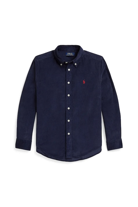 Детская хлопковая рубашка Polo Ralph Lauren цвет синий 323878888500