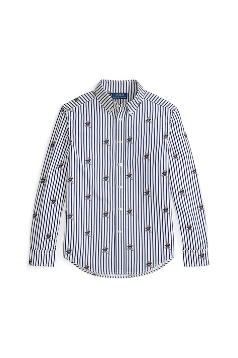 Košulja Polo Ralph Lauren boja: tamno plava, 323979326001