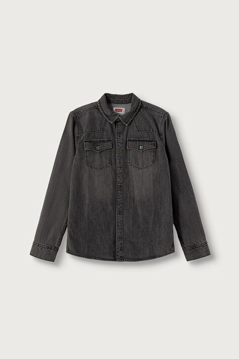 Levi's Cămașă pentru copii din denim NEW BARSTOW WESTERN SHIRT gri 9EL534