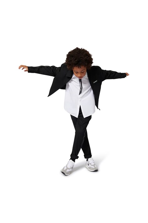 Karl Lagerfeld camicia di cotone per bambini colore bianco Z30626