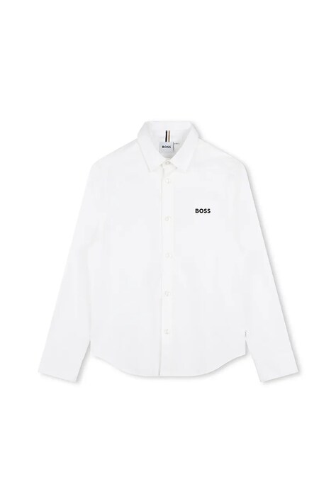 Детская хлопковая рубашка BOSS цвет чёрный J52675