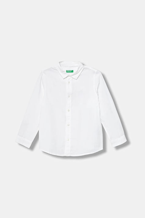 Dětská bavlněná košile United Colors of Benetton bílá barva, 54AZGQ00J