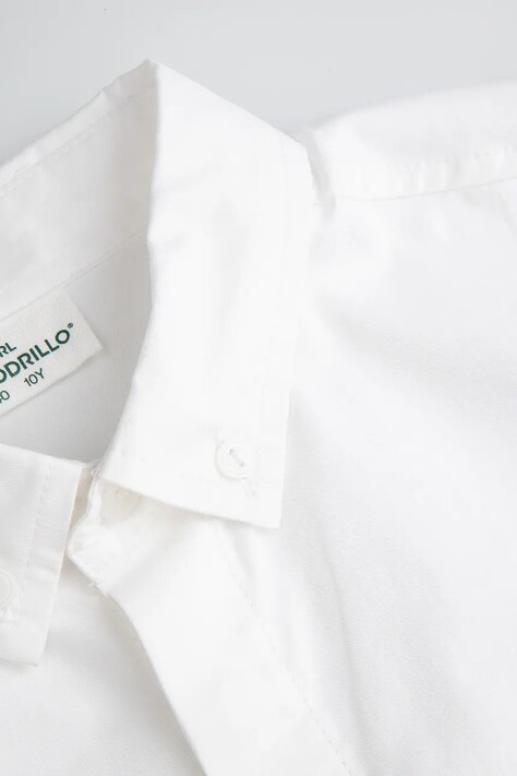 Coccodrillo koszula bawełniana dziecięca kolor biały ELEGANT JUNIOR BOY