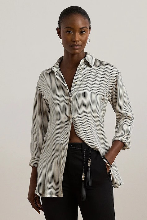 Košeľa Lauren Ralph Lauren béžová farba, regular, s klasickým golierom, 200970812