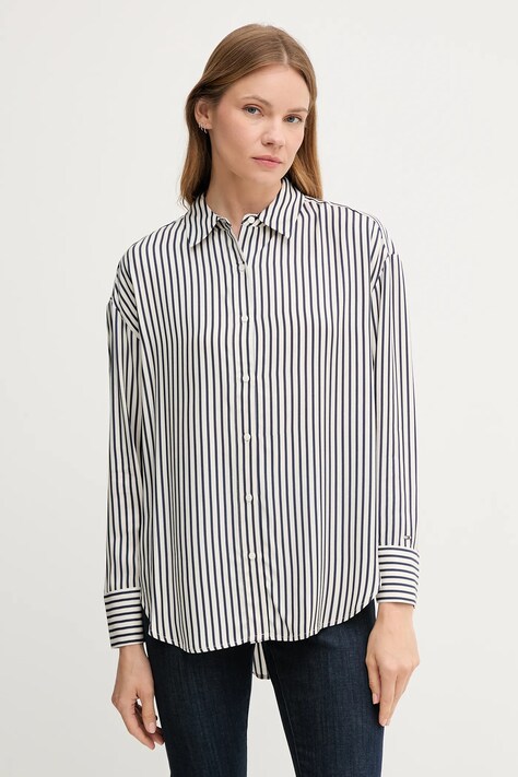 Πουκάμισο Tommy Hilfiger χρώμα: ναυτικό μπλε, WW0WW45888