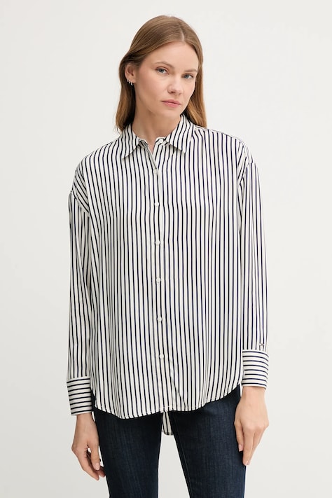 Сорочка Tommy Hilfiger колір синій relaxed класичний комір WW0WW45888