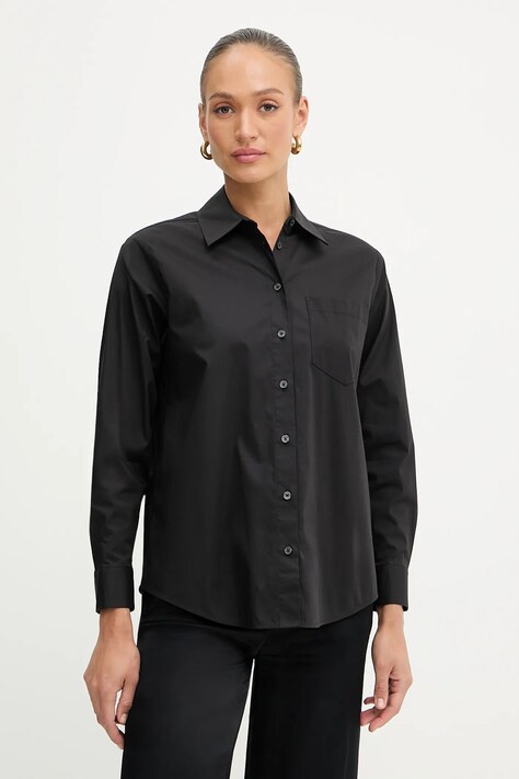 MICHAEL Michael Kors cămașă culoarea negru, cu guler clasic, regular, MT540TYF4C