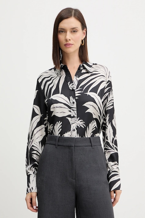 Πουκάμισο Guess CONCETTA χρώμα: μαύρο, W5YH03 WF1T2