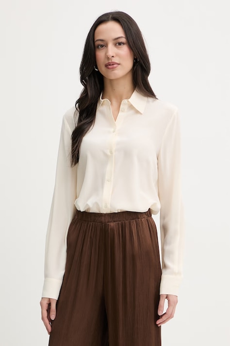 Pinko košulja za žene od svile bež bez uzorka 105593 A2T7