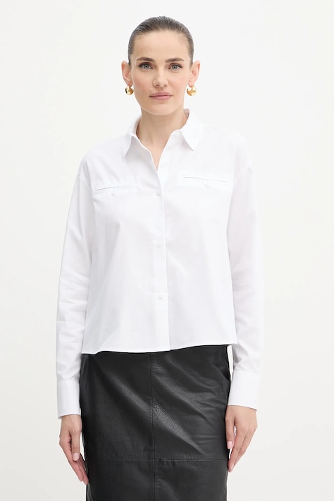 Сорочка Armani Exchange колір білий relaxed класичний комір XW000668 AF15983