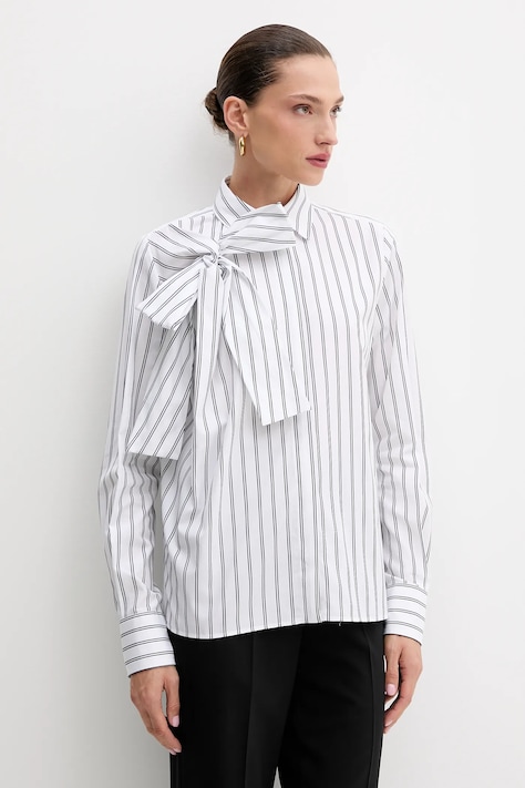 Бавовняна сорочка MSGM колір білий regular класичний комір 3941MDE06X.257630