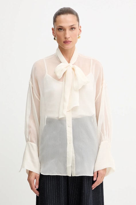 Twinset camicia donna colore beige  252AT2210
