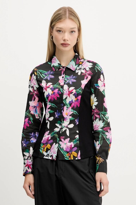 Desigual koszula COSTADILLO damska kolor czarny 25WWCW15