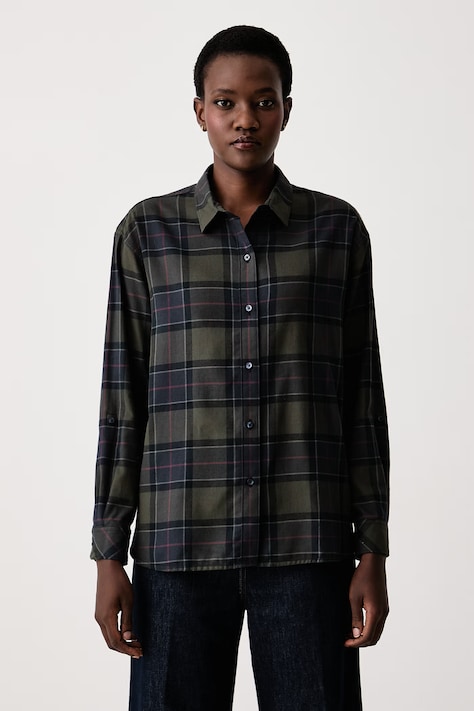 Barbour Koszula damska bawełniana ELISHAW zielona w kratkę LSH1560