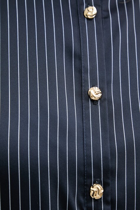 Morgan koszula damska kolor granatowy regular ze stójką COMEA.F