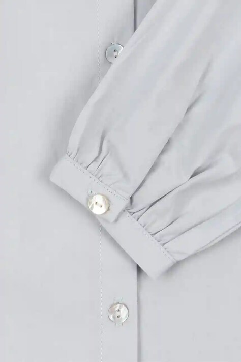 Дитяча бавовняна сорочка Konges Sløjd RILO COLLAR SHIRT GOTS — AW25-KDG00B, блакитний — фото 5