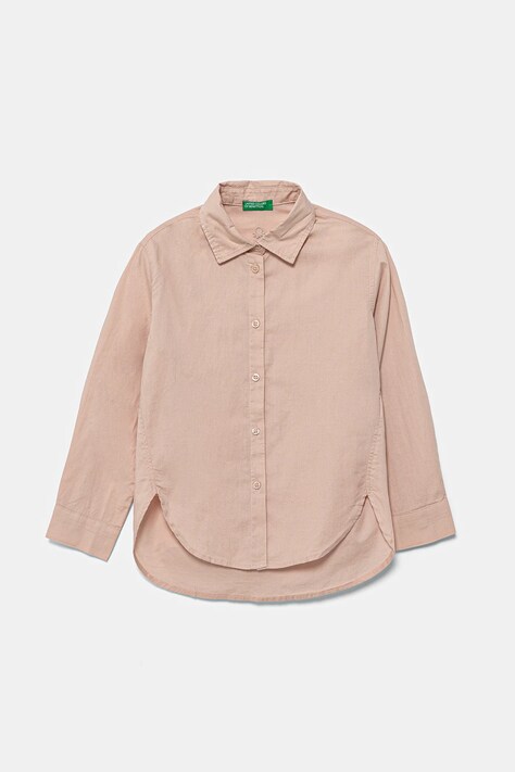United Colors of Benetton koszula bawełniana dziecięca kolor różowy 5EW7CQ04A