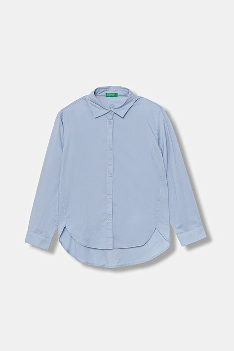 United Colors of Benetton koszula bawełniana dziecięca kolor niebieski 5EW7CQ04A
