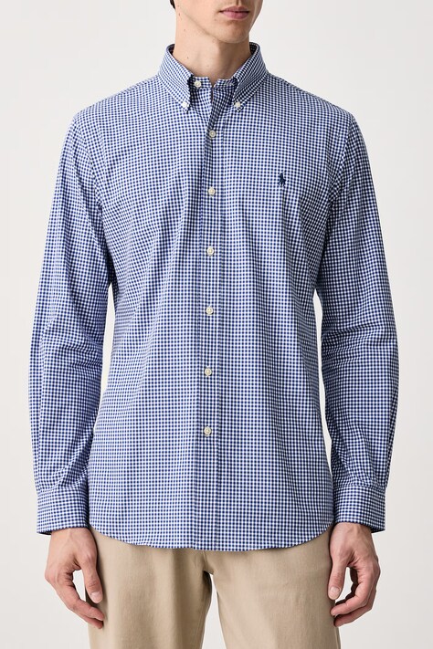 Polo Ralph Lauren Koszula męska bawełniana niebieska w kratkę 710929347