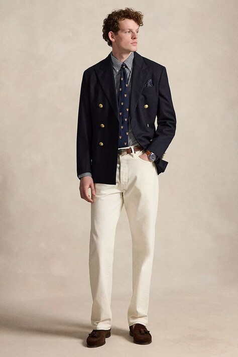 Polo Ralph Lauren сорочка чоловіча бавовняна — AW25-KDM001, блакитний — фото 4