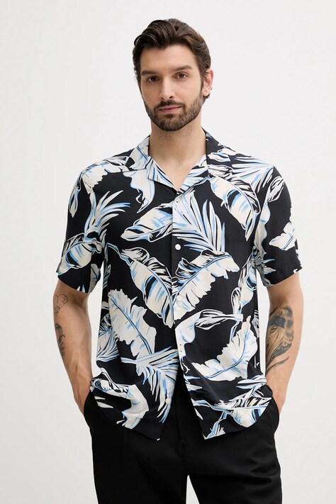 Tommy Hilfiger cămașă culoarea negru, regular, MW0MW39449