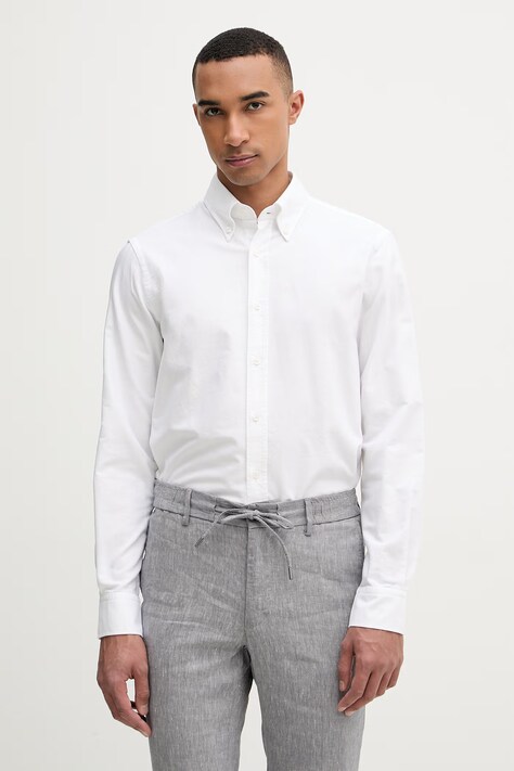 Tommy Hilfiger srajca moška bombažna bela MW0MW39754