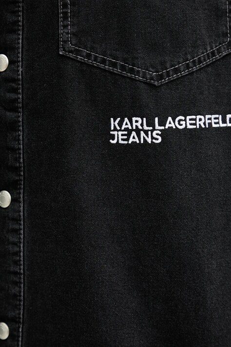 Джинсова сорочка Karl Lagerfeld Jeans — AW25-KDM02L, чорний — фото 5