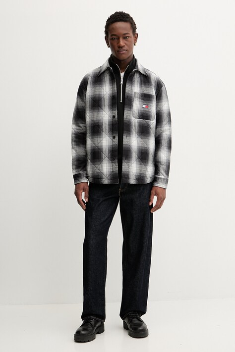 Tommy Jeans kurtka bawełniana kolor czarny przejściowa DM0DM22014