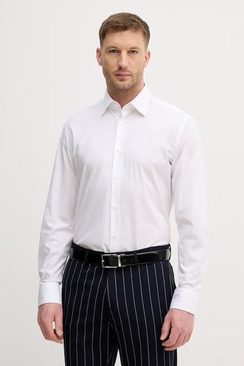 United Colors of Benetton košile pánská bílá hladká 551MUQ049